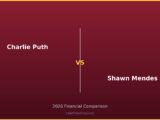 Charlie Puth vs Shawn Mendes 2026 Financial Comparison