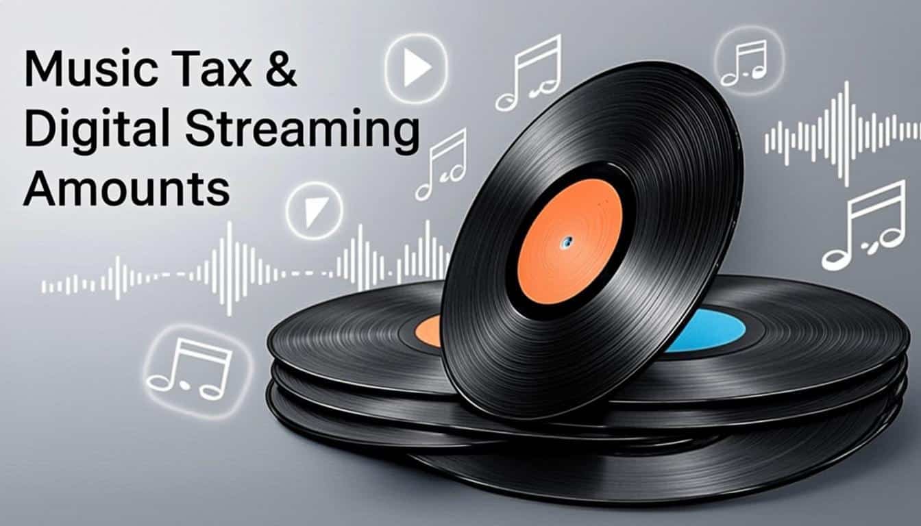 Music royalties and streaming revenue illustration