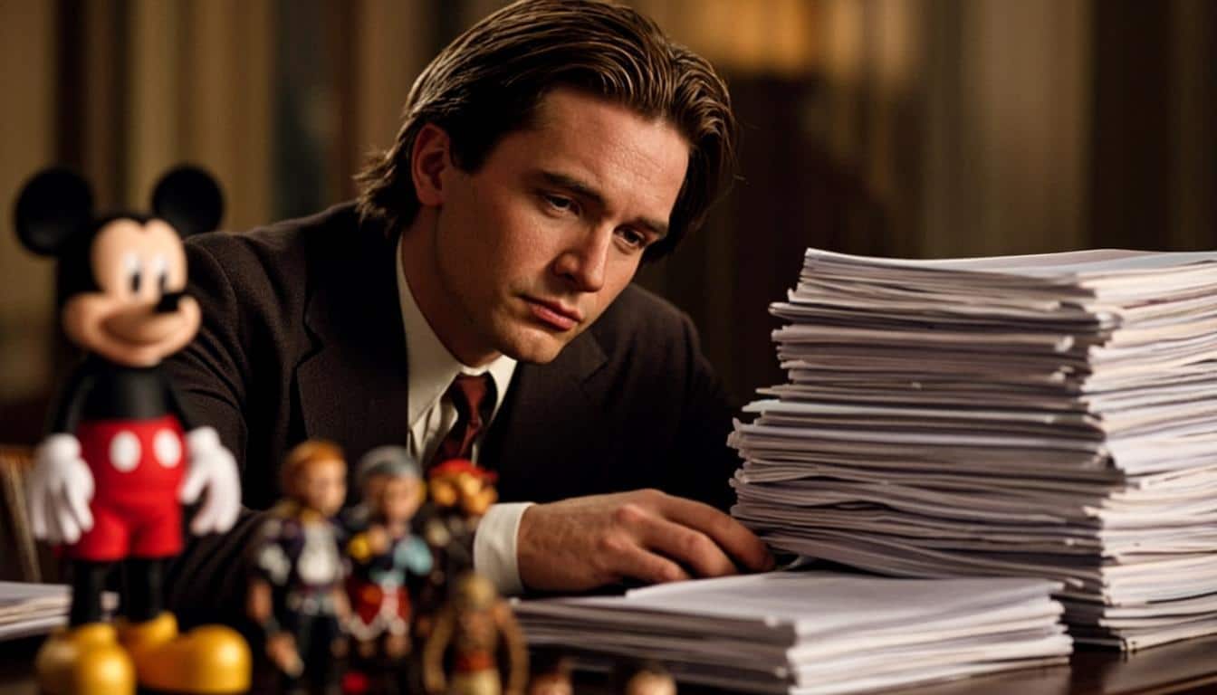 Hollywood career transition with old Disney memorabilia and new film scripts