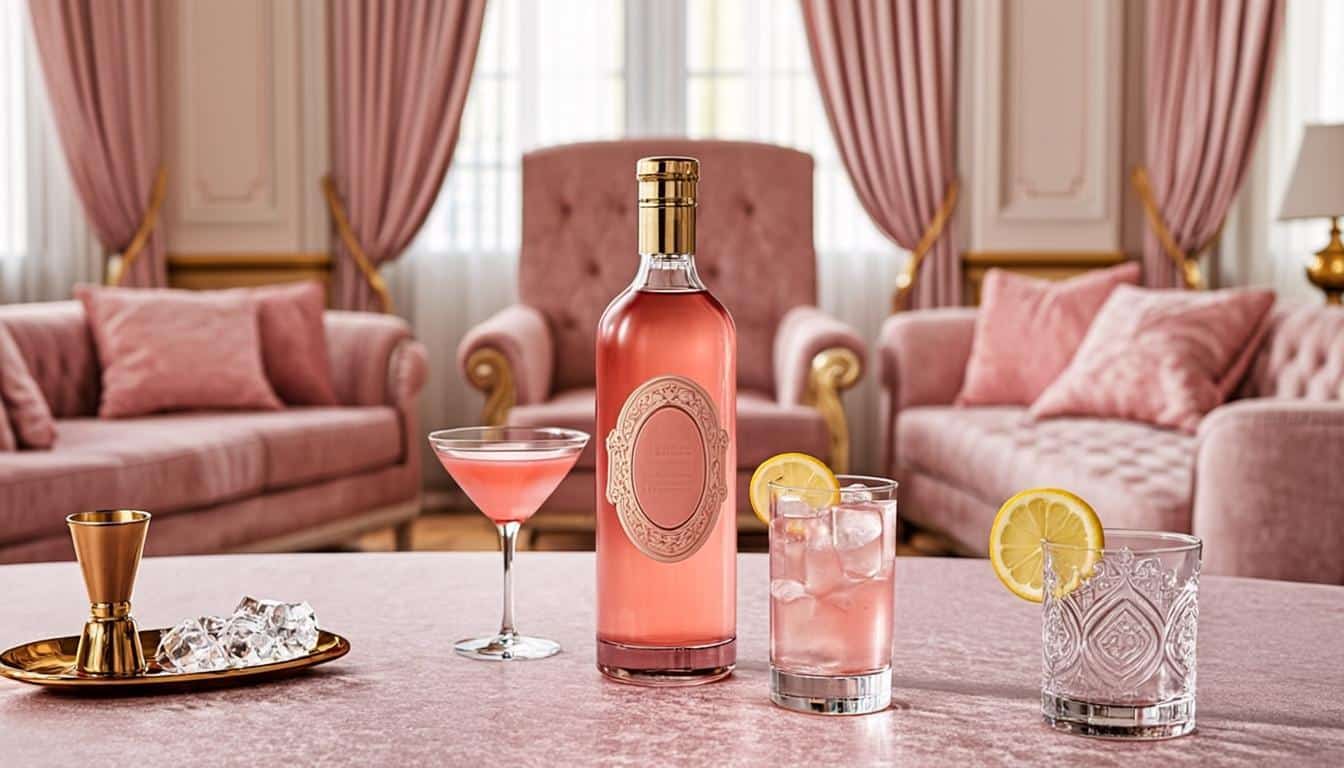 Reality TV business empire with cocktail brand products and luxury home office