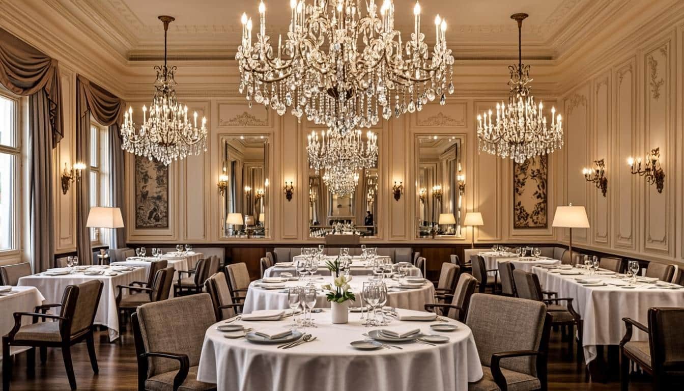 French fine dining restaurant interior luxury hospitality venue