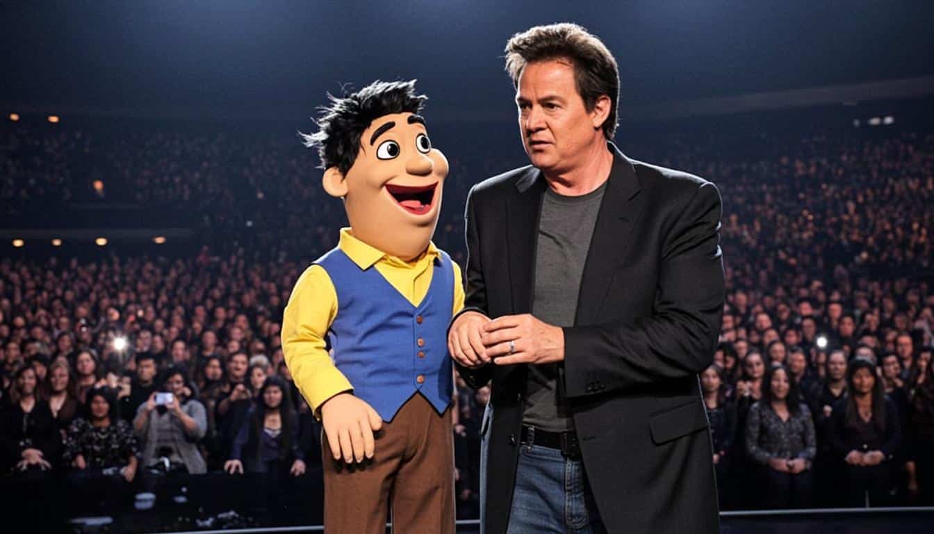 Jeff Dunham performing on stage