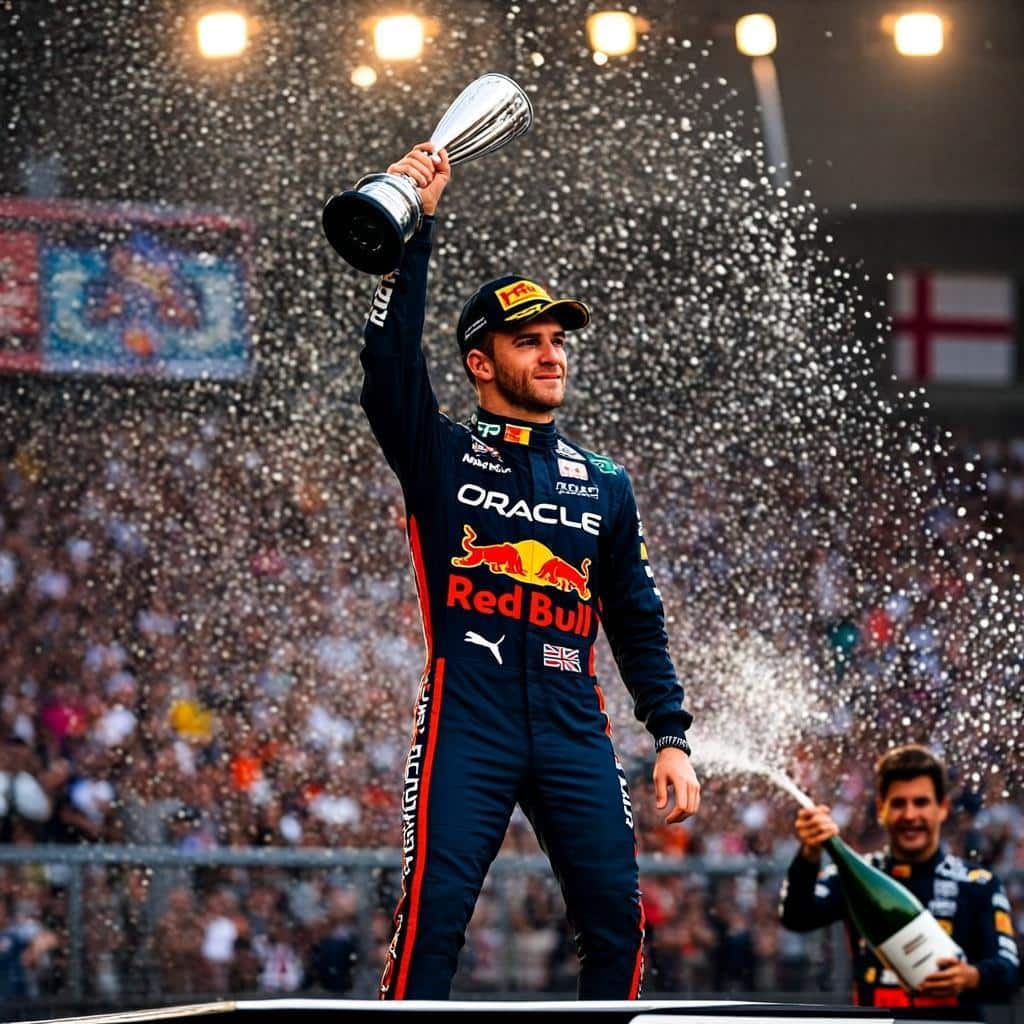 Max Verstappen F1 podium celebration