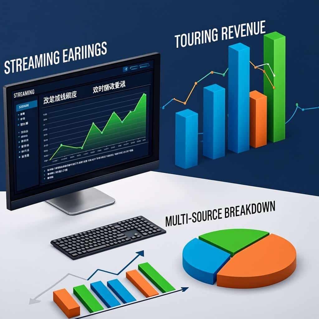 Music revenue streams breakdown visualization