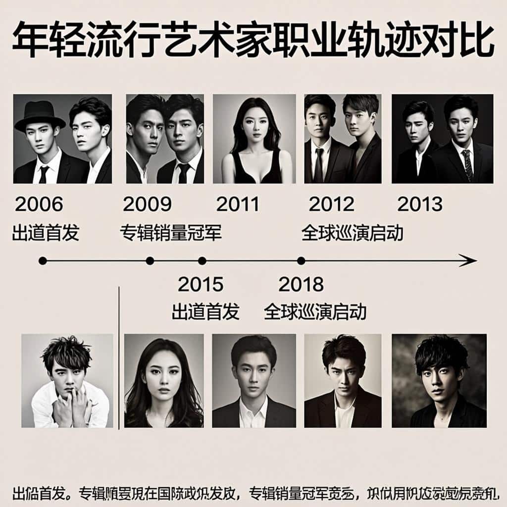 Young pop artists age comparison chart