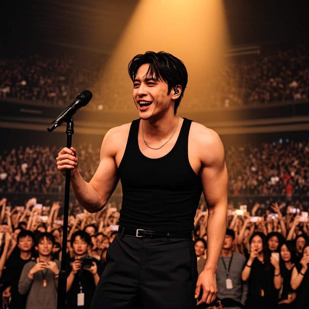 Benson Boone performing on stage, streaming royalties concept