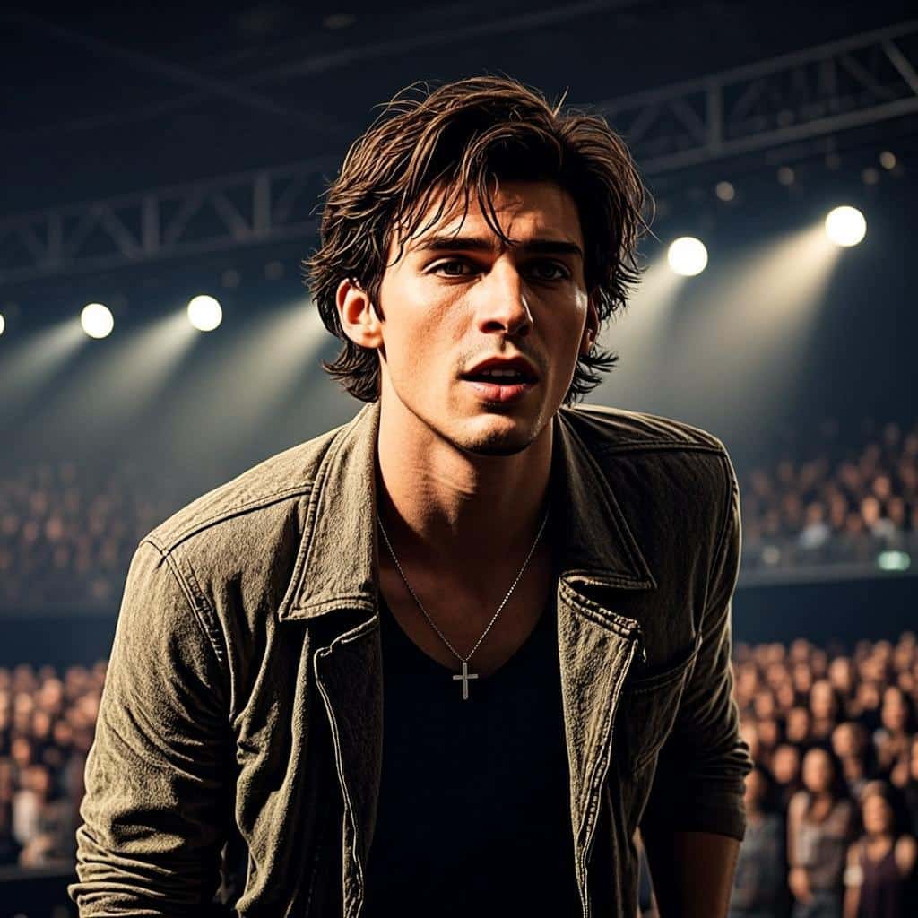 Benson Boone performing on stage 2026