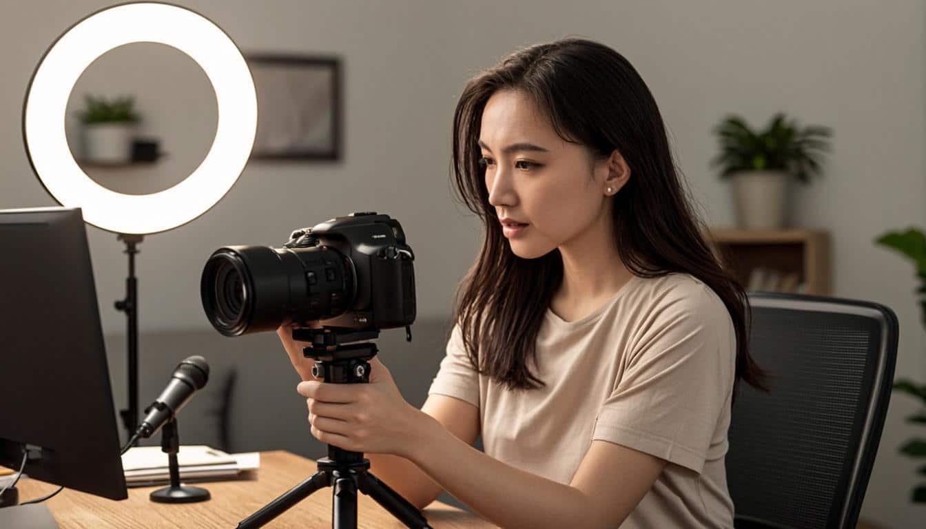Content creator studio setup social media production